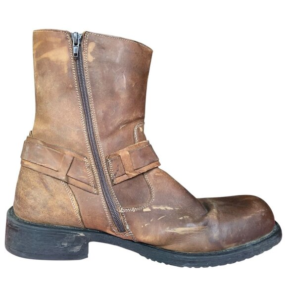 Lavorazione Artigiana Natha Coach Brown Nubuck Leather Ankle Boots Mens 12 D - Picture 3 of 16